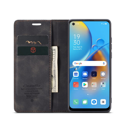 CaseMe 013 Multifunctional Horizontal Flip Leather Phone Case For OPPO F19/F19S/A74 4G/A95 4G/Reno6 Lite 4G Global(Black) - OPPO Cases by CaseMe | Online Shopping South Africa | PMC Jewellery | Buy Now Pay Later Mobicred