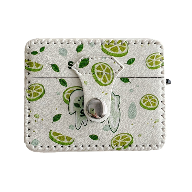 For AirPods Pro 2 PU Leather Wireless Earphone Case(Lemon) - For AirPods Pro 2 by PMC Jewellery | Online Shopping South Africa | PMC Jewellery | Buy Now Pay Later Mobicred