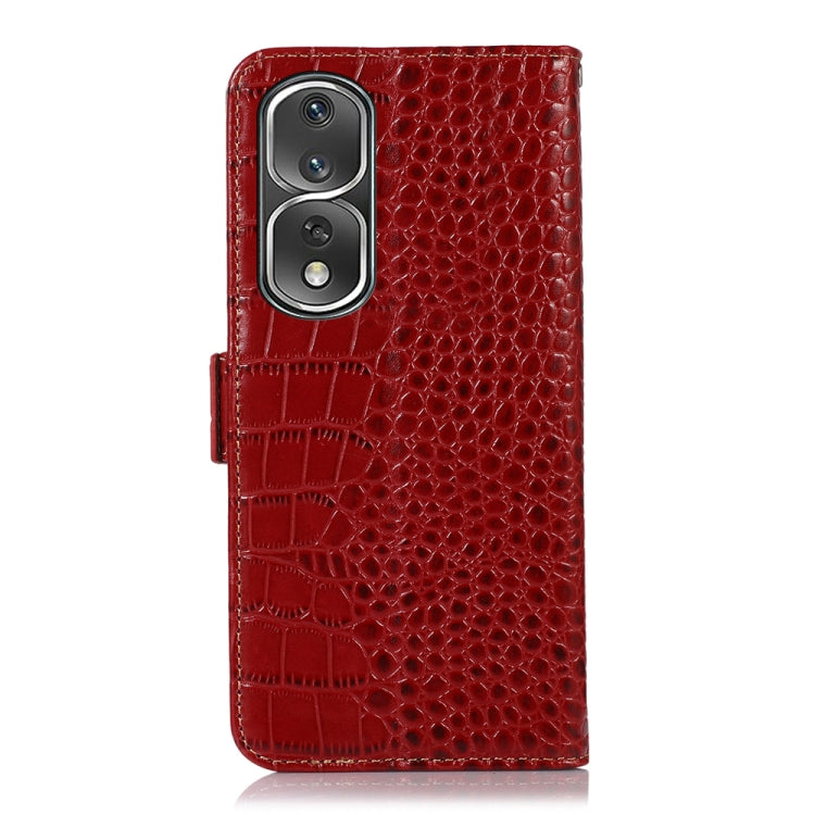For Honor 80 Pro Crocodile Top Layer Cowhide Leather Phone Case(Red) - Honor Cases by PMC TechLife | Online Shopping South Africa | PMC TechLife | Buy Now Pay Later Mobicred