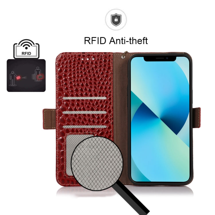 For Honor 80 Pro Crocodile Top Layer Cowhide Leather Phone Case(Red) - Honor Cases by PMC TechLife | Online Shopping South Africa | PMC TechLife | Buy Now Pay Later Mobicred