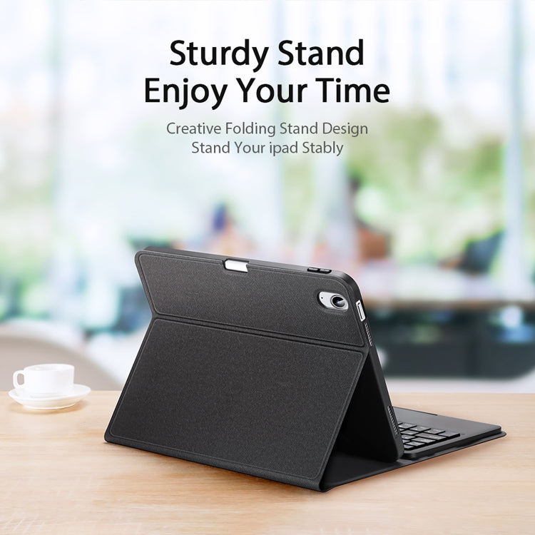 For iPad 10th Gen 10.9 2022 DUX DUCIS TK Series Bluetooth Keyboard Leather Case with Touchpad & Smart Sleep Function(Black) - Universal by DUX DUCIS | Online Shopping South Africa | PMC TechLife | Buy Now Pay Later Mobicred