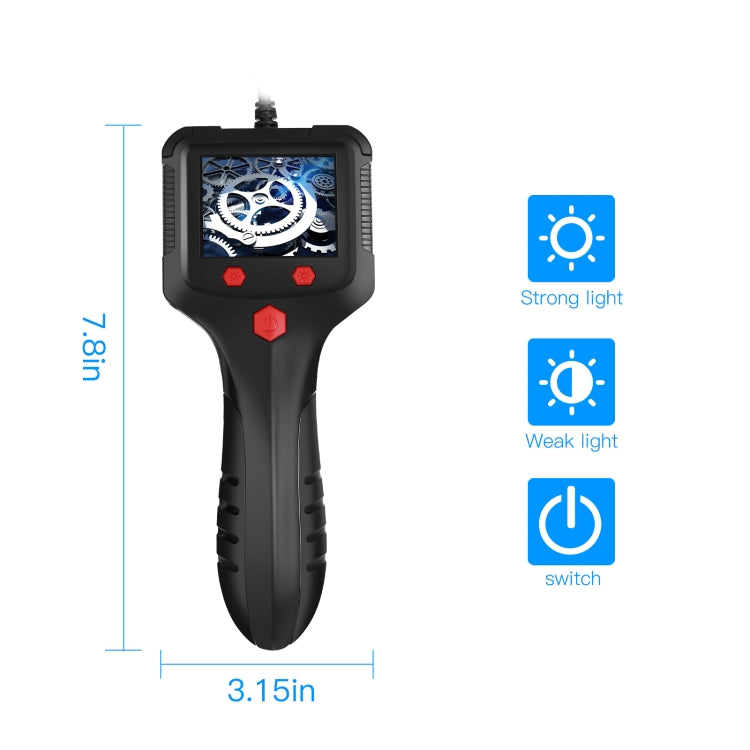 P100 8mm 2.4 inch HD Handheld Endoscope Hardline with LCD Screen, Length:50m -  by PMC TechLife | Online Shopping South Africa | PMC TechLife | Buy Now Pay Later Mobicred
