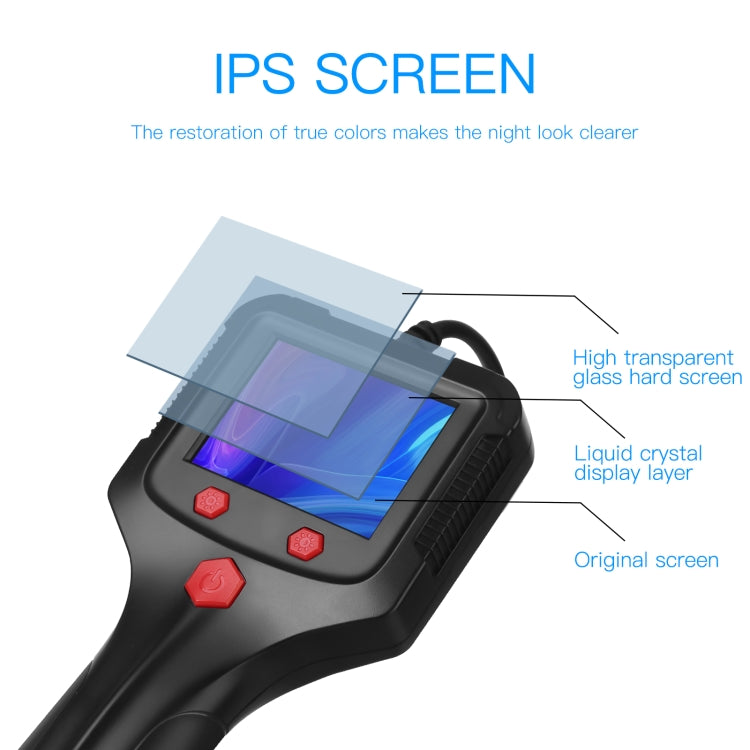 P100 8mm Side 2.4 inch HD Handheld Endoscope Hardline with LCD Screen, Length:50m -  by PMC TechLife | Online Shopping South Africa | PMC TechLife | Buy Now Pay Later Mobicred