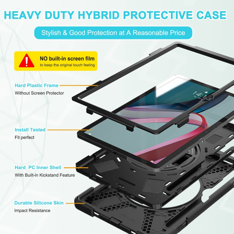 For Lenovo Tab P11 Pro Gen 2 Silicone + PC Protective Tablet Case(Black) - free shipping - PMC TechLife - Order now!