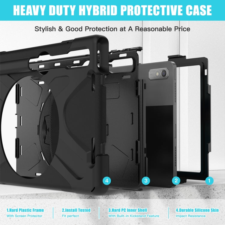 For Lenovo Tab P11 Pro Gen 2 Silicone + PC Protective Tablet Case(Black) - free shipping - PMC TechLife - Order now!