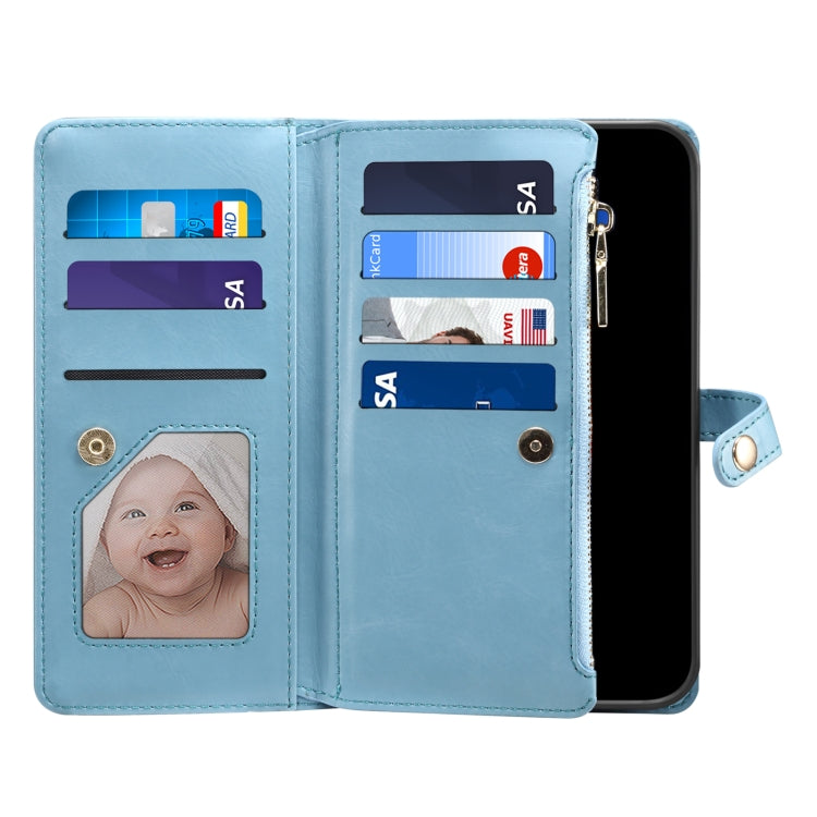 For Google Pixel 6 Pro ESEBLE Star Series Lanyard Zipper Wallet RFID Leather Case(Blue) - Google Cases by ESEBLE | Online Shopping South Africa | PMC TechLife | Buy Now Pay Later Mobicred