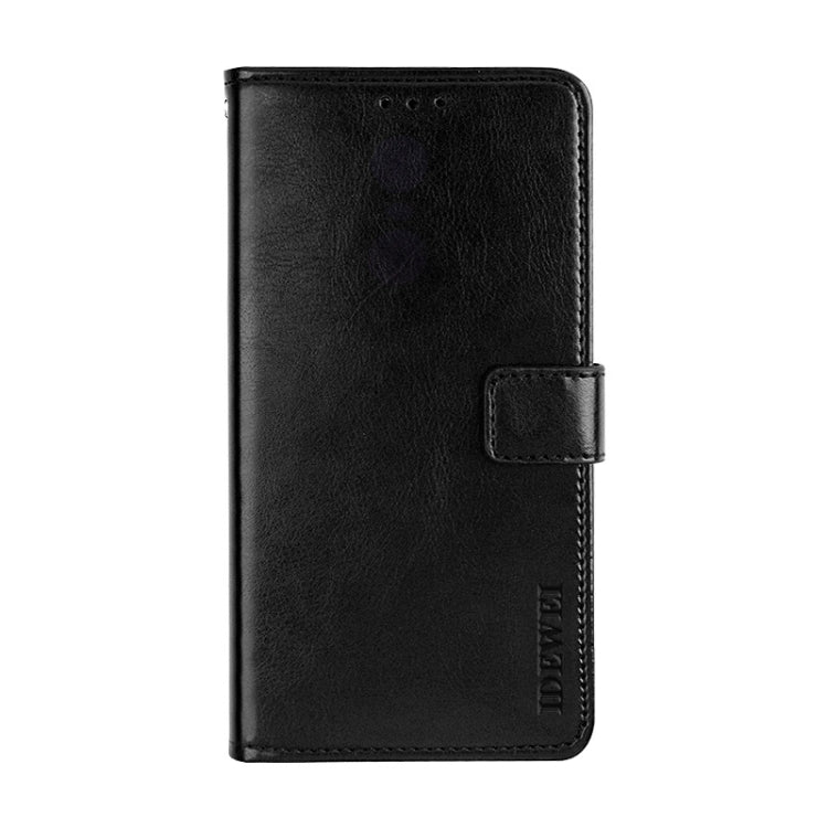 For Oukitel C19 Pro idewei Crazy Horse Texture Leather Phone Case(Black) - More Brand by idewei | Online Shopping South Africa | PMC Jewellery | Buy Now Pay Later Mobicred