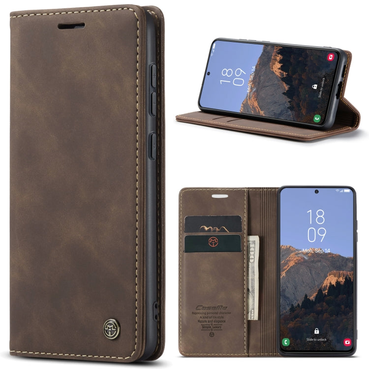 For Samsung Galaxy S23+ 5G CaseMe 013 Multifunctional Horizontal Flip Leather Phone Case(Coffee) - Galaxy S23+ 5G Cases by CaseMe | Online Shopping South Africa | PMC Jewellery | Buy Now Pay Later Mobicred