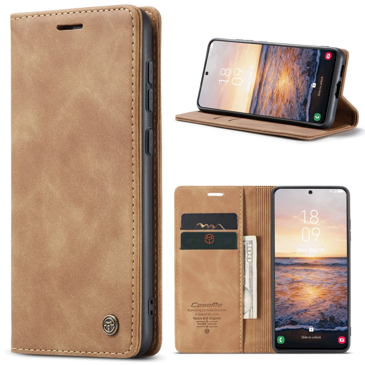 For Samsung Galaxy S23+ 5G CaseMe 013 Multifunctional Horizontal Flip Leather Phone Case(Brown) - Galaxy S23+ 5G Cases by CaseMe | Online Shopping South Africa | PMC Jewellery | Buy Now Pay Later Mobicred