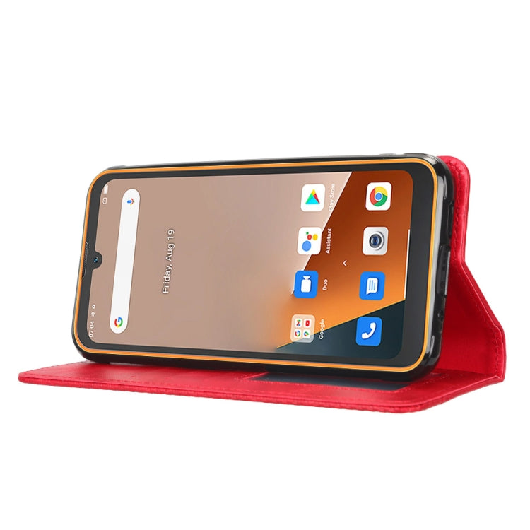 For Blackview BV5200 Magnetic Buckle Retro Texture Leather Phone Case(Red) - More Brand by PMC Jewellery | Online Shopping South Africa | PMC Jewellery | Buy Now Pay Later Mobicred