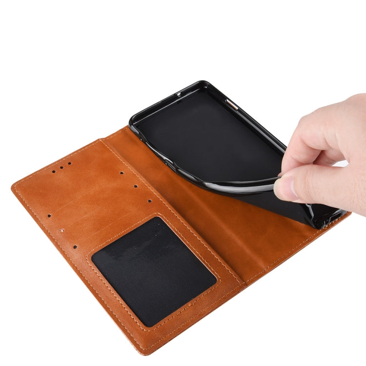 For Blackview BV5200 Magnetic Buckle Retro Texture Leather Phone Case(Black) - More Brand by PMC TechLife | Online Shopping South Africa | PMC TechLife