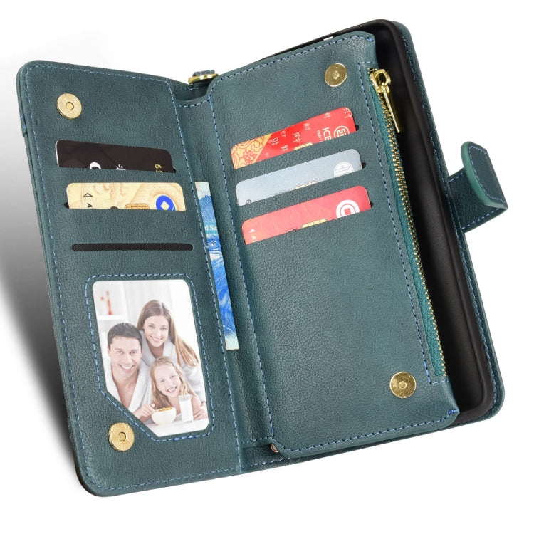 For Doogee S96 Pro Litchi Texture Zipper Leather Phone Case(Green) - Doogee Cases by PMC TechLife | Online Shopping South Africa | PMC TechLife | Buy Now Pay Later Mobicred