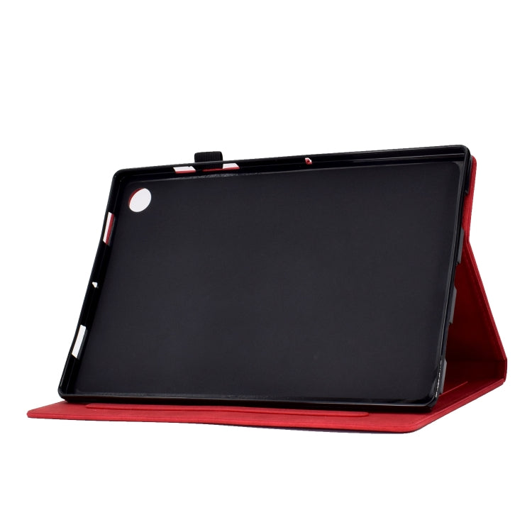 For Huawei MatePad T 10s Tower Embossed Leather Tablet Case(Red) - Huawei by PMC TechLife | Online Shopping South Africa | PMC TechLife | Buy Now Pay Later Mobicred