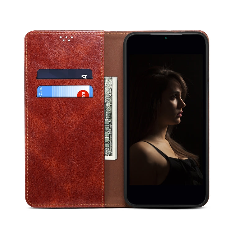 For vivo X90 Oil Wax Crazy Horse Texture Leather Phone Case(Brown) - vivo Cases by PMC Jewellery | Online Shopping South Africa | PMC Jewellery