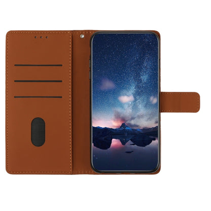 For Huawei P10 Plus Diamond Embossed Skin Feel Leather Phone Case with Lanyard(Brown) - Huawei Cases by PMC Jewellery | Online Shopping South Africa | PMC Jewellery