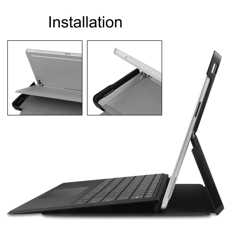 For Microsoft Surface Pro 9 Custer Painted 3-Fold Holder Leather Tablet Case(Apricot Flower) - Microsoft by PMC TechLife | Online Shopping South Africa | PMC TechLife | Buy Now Pay Later Mobicred