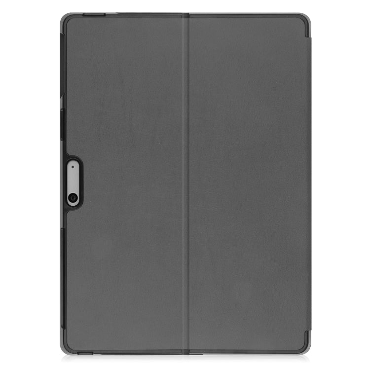 For Microsoft Surface Pro 9 Custer Pure Color Holder Leather Tablet Case(Grey) - Microsoft by PMC TechLife | Online Shopping South Africa | PMC TechLife | Buy Now Pay Later Mobicred
