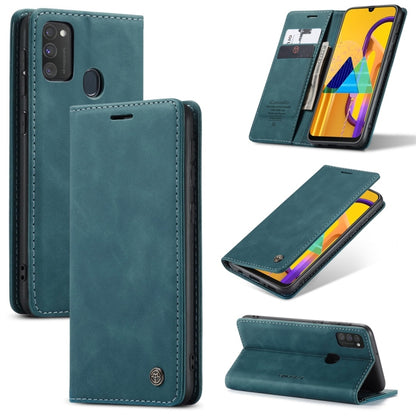 For Galaxy M30S / M21 CaseMe-013 Multifunctional Horizontal Flip Leather Case with Card Slot & Holder & Wallet(Blue) - Galaxy Phone Cases by CaseMe | Online Shopping South Africa | PMC Jewellery | Buy Now Pay Later Mobicred