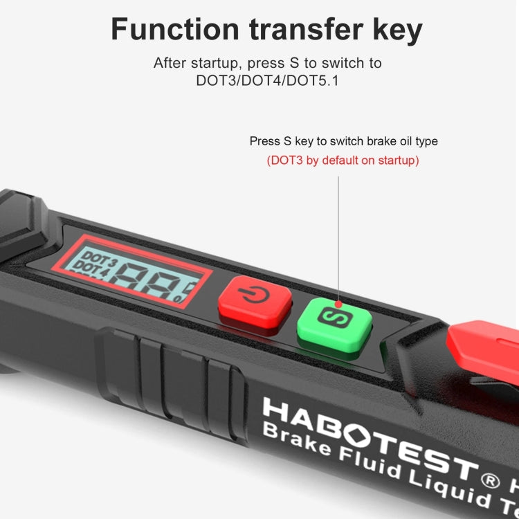 HABOTEST HT662 Car Motorcycle Brake Fluid Test Pen - Electronic Test by HABOTEST | Online Shopping South Africa | PMC Jewellery | Buy Now Pay Later Mobicred