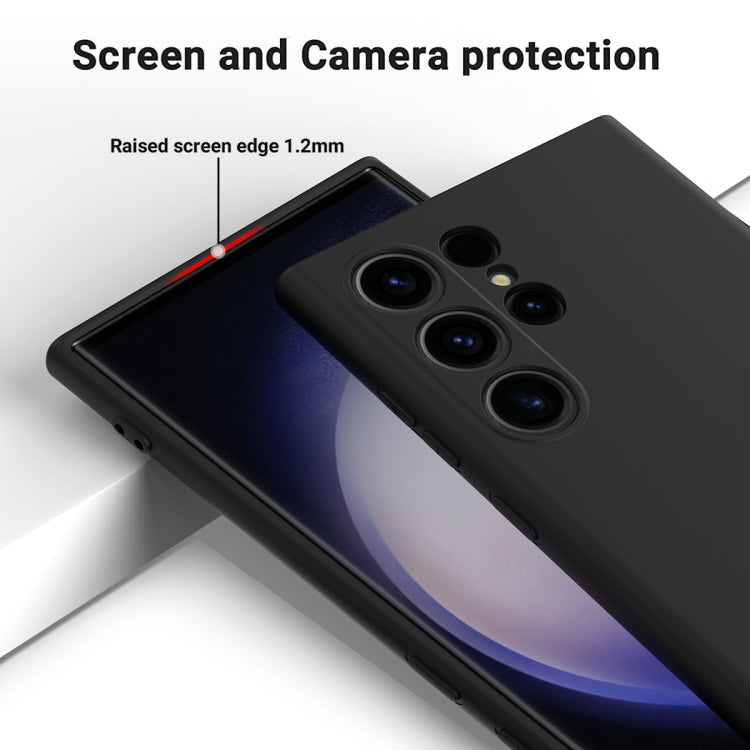 For Samsung Galaxy S24 Ultra 5G Color Liquid Silicone Phone Case(Black) - Galaxy S24 Ultra 5G Cases by PMC TechLife | Online Shopping South Africa | PMC TechLife