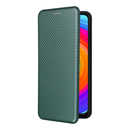 For Ulefone Note 14 Carbon Fiber Texture Flip Leather Phone Case(Green) - Ulefone Cases by PMC Jewellery | Online Shopping South Africa | PMC Jewellery | Buy Now Pay Later Mobicred