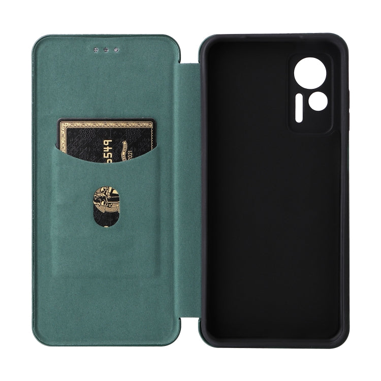 For Ulefone Note 14 Carbon Fiber Texture Flip Leather Phone Case(Green) - Ulefone Cases by PMC Jewellery | Online Shopping South Africa | PMC Jewellery | Buy Now Pay Later Mobicred