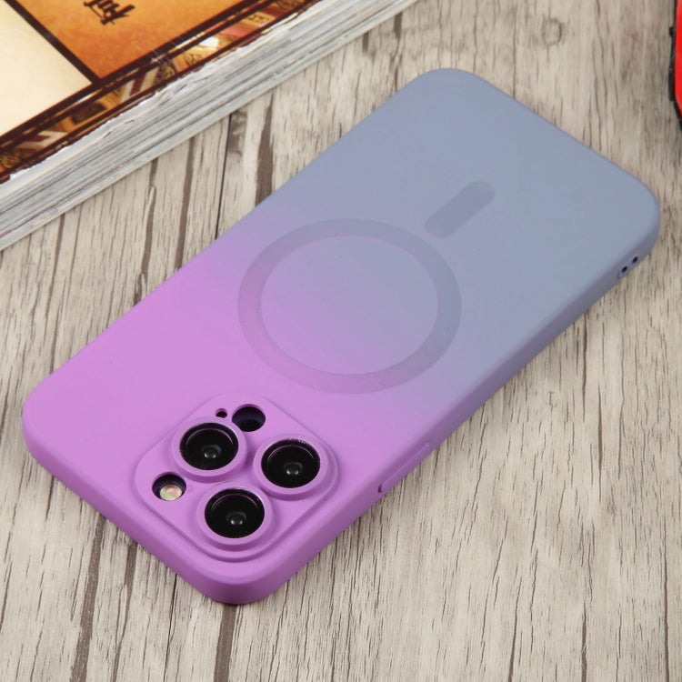 For iPhone 12 Liquid TPU Silicone Gradient MagSafe Phone Case(Purple) - free shipping - PMC TechLife - Order now!