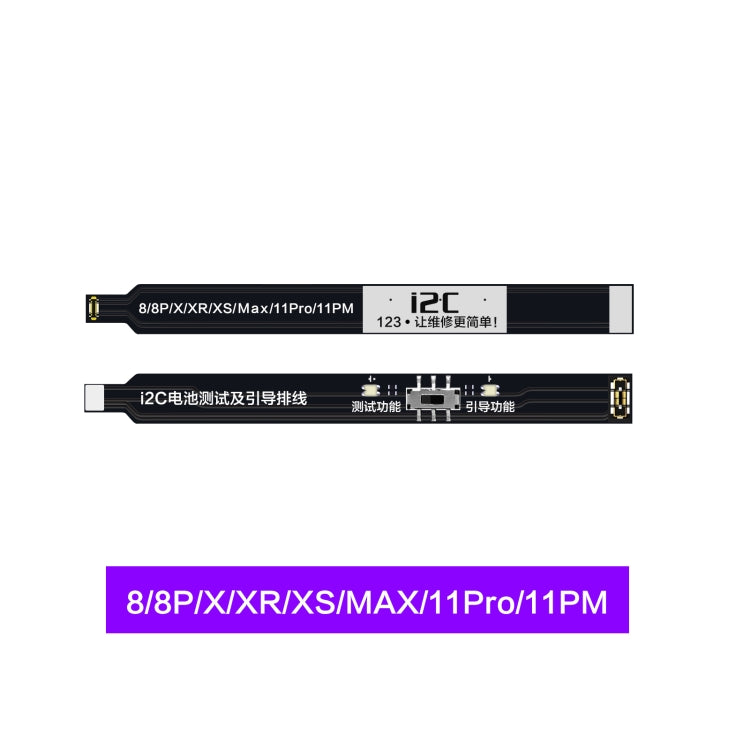 For iPhone 8 / 8 Plus / X / XR / XS / XS Max / 11 Pro / 11 Pro Max i2C Battery Boot Strap Test Flex Cable - Test Tools by PMC TechLife | Online Shopping South Africa | PMC TechLife