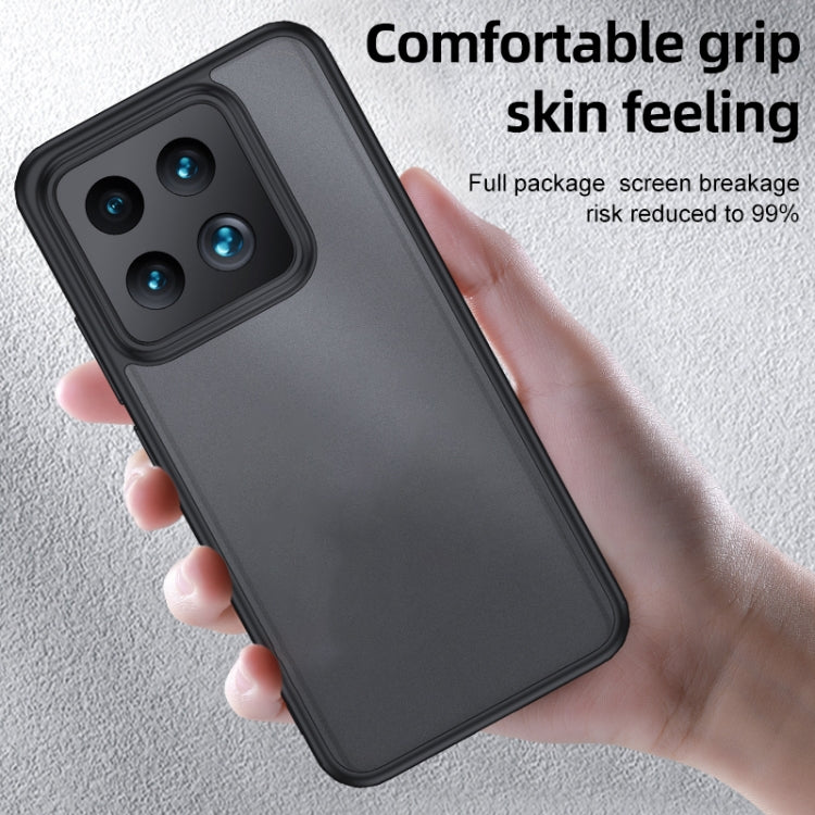 For Xiaomi 14 Armor Clear TPU Hard PC Phone Case(Matte Black) - Xiaomi Cases by PMC Jewellery | Online Shopping South Africa | PMC Jewellery