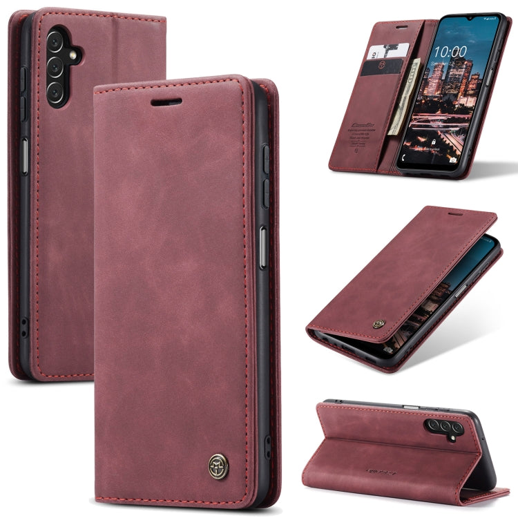 For Samsung Galaxy A14 5G CaseMe 013 Multifunctional Horizontal Flip Leather Phone Case(Wine Red) - Galaxy Phone Cases by CaseMe | Online Shopping South Africa | PMC Jewellery | Buy Now Pay Later Mobicred