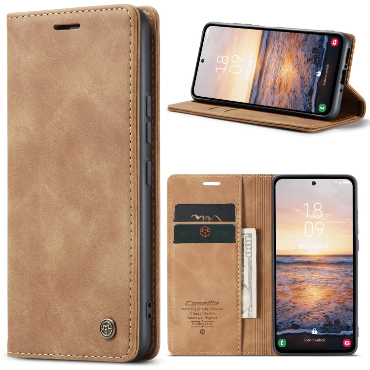 For Samsung Galaxy A54 CaseMe 013 Multifunctional Horizontal Flip Leather Phone Case(Brown) - Galaxy Phone Cases by CaseMe | Online Shopping South Africa | PMC Jewellery | Buy Now Pay Later Mobicred