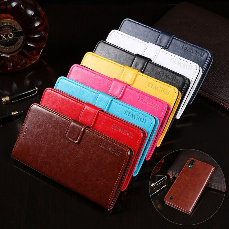 For Blackview A60 idewei Crazy Horse Texture Horizontal Flip Leather Case with Holder & Card Slots & Wallet(Red) - More Brand by idewei | Online Shopping South Africa | PMC TechLife | Buy Now Pay Later Mobicred