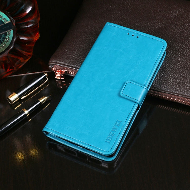 For Blackview A60 Pro idewei Crazy Horse Texture Horizontal Flip Leather Case with Holder & Card Slots & Wallet(Sky Blue) - More Brand by idewei | Online Shopping South Africa | PMC TechLife | Buy Now Pay Later Mobicred