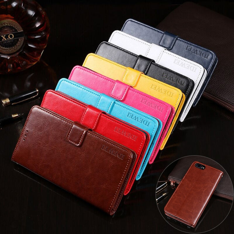 For Cubot Rainbow 2 idewei Crazy Horse Texture Horizontal Flip Leather Case with Holder & Card Slots & Wallet(Red) - More Brand by idewei | Online Shopping South Africa | PMC Jewellery | Buy Now Pay Later Mobicred