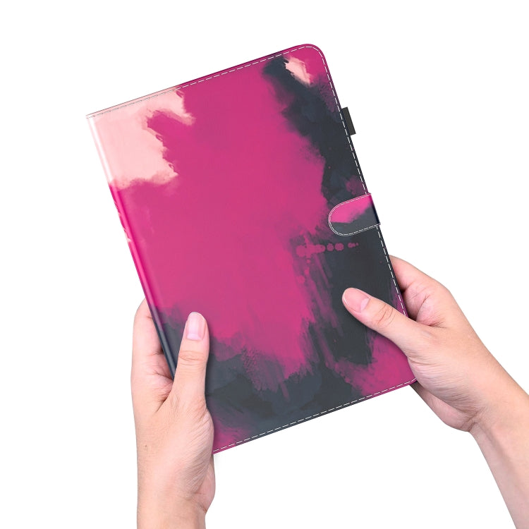 For Huawei MatePad Pro 11 2022 Watercolor Pattern Flip Leather Tablet Case(Berry Color) - Huawei by PMC TechLife | Online Shopping South Africa | PMC TechLife | Buy Now Pay Later Mobicred