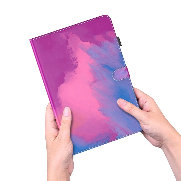 For Huawei MatePad SE Watercolor Pattern Flip Leather Tablet Case(Purple Red) - Huawei by PMC TechLife | Online Shopping South Africa | PMC TechLife | Buy Now Pay Later Mobicred