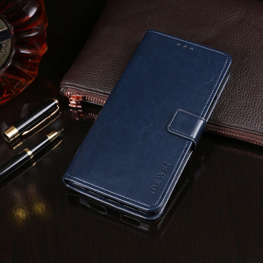 For Doogee X55 idewei  Crazy Horse Texture Horizontal Flip Leather Case with Holder & Card Slots & Wallet(Dark Blue) - More Brand by idewei | Online Shopping South Africa | PMC Jewellery | Buy Now Pay Later Mobicred