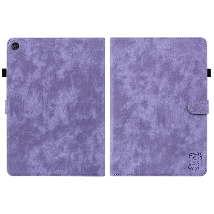 For Huawei MatePad SE Tiger Pattern Flip Leather Tablet Case(Purple) - Huawei by PMC TechLife | Online Shopping South Africa | PMC TechLife | Buy Now Pay Later Mobicred