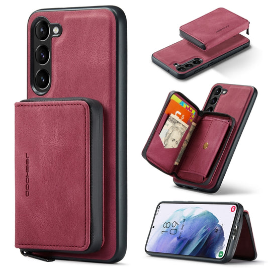 For Samsung Galaxy S24 5G JEEHOOD Magnetic Zipper Horizontal Flip Leather Phone Case(Red) - Galaxy S24 5G Cases by JEEHOOD | Online Shopping South Africa | PMC Jewellery | Buy Now Pay Later Mobicred