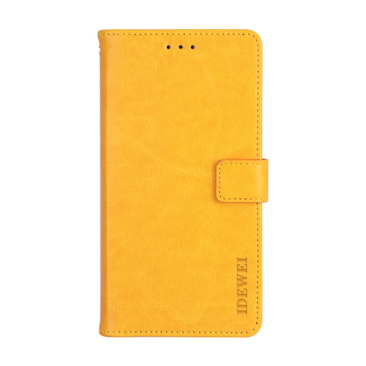 For Oukitel C15 Pro idewei  Crazy Horse Texture Horizontal Flip Leather Case with Holder & Card Slots & Wallet(Yellow) - More Brand by idewei | Online Shopping South Africa | PMC Jewellery | Buy Now Pay Later Mobicred