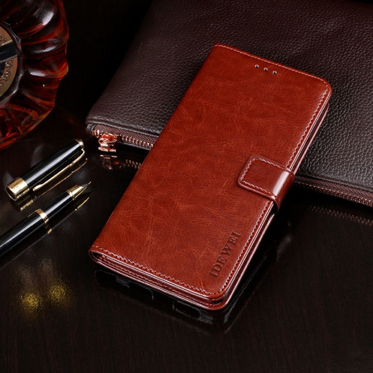 For Oukitel C16 Pro idewei  Crazy Horse Texture Horizontal Flip Leather Case with Holder & Card Slots & Wallet(Brown) - More Brand by idewei | Online Shopping South Africa | PMC Jewellery | Buy Now Pay Later Mobicred