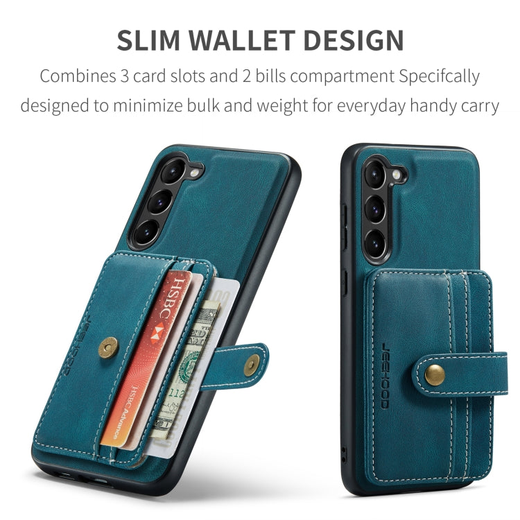 For Samsung Galaxy S24 5G JEEHOOD RFID Blocking Anti-Theft Magnetic Phone Case(Blue) - Galaxy S24 5G Cases by JEEHOOD | Online Shopping South Africa | PMC Jewellery | Buy Now Pay Later Mobicred