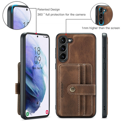 For Samsung Galaxy S24+ 5G JEEHOOD RFID Blocking Anti-Theft Magnetic Phone Case(Brown) - Galaxy S24+ 5G Cases by JEEHOOD | Online Shopping South Africa | PMC Jewellery | Buy Now Pay Later Mobicred