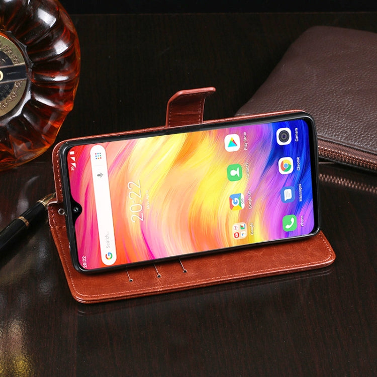 For Ulefone Note 7 idewei  Crazy Horse Texture Horizontal Flip Leather Case with Holder & Card Slots & Wallet(Sky Blue) - free shipping - PMC Jewellery - Order now!