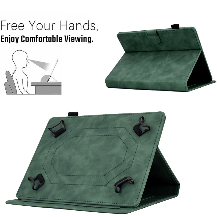 For 8 inch Tablets Peony Butterfly Embossed Leather Tablet Case(Green) - 8 inch by PMC TechLife | Online Shopping South Africa | PMC TechLife | Buy Now Pay Later Mobicred