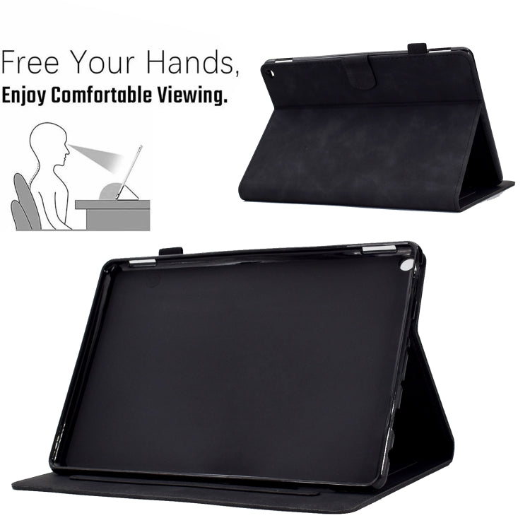 For Amazon Kindle Fire HD8 2020 Peony Butterfly Embossed Leather Smart Tablet Case(Black) - Amazon by PMC TechLife | Online Shopping South Africa | PMC TechLife | Buy Now Pay Later Mobicred