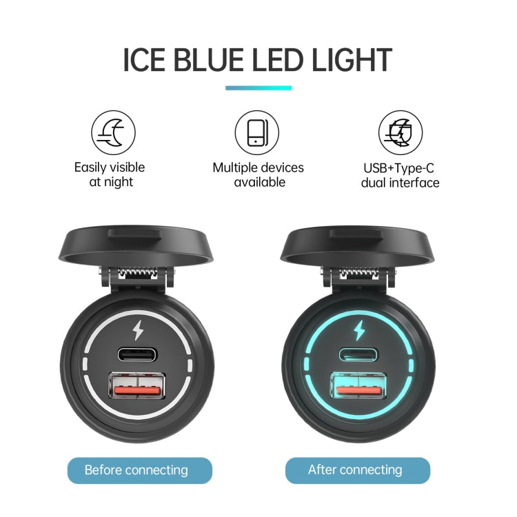 ZH-1786A1 QC3.0 USB-A + Type-C Dual Interface Car Charger - DIY Modified Charger by PMC TechLife | Online Shopping South Africa | PMC TechLife | Buy Now Pay Later Mobicred
