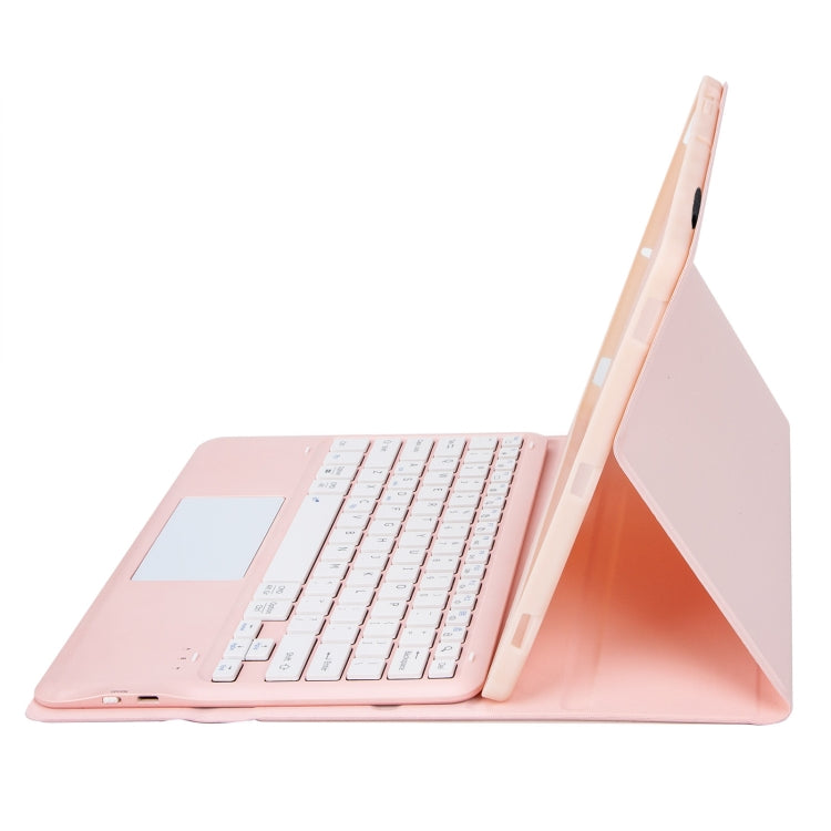 For Honor Pad V8 Pro AHN8-A Ultrathin Detachable Bluetooth Keyboard Leather Tablet Case with Touchpad(Pink) - Others Keyboard by PMC TechLife | Online Shopping South Africa | PMC TechLife