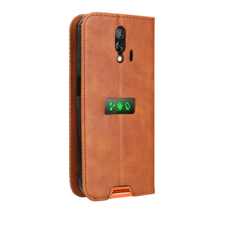 For Blackview BV7200 Magnetic Buckle Retro Texture Leather Phone Case(Brown) - More Brand by PMC Jewellery | Online Shopping South Africa | PMC Jewellery | Buy Now Pay Later Mobicred