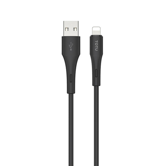 TOTU BL-017 Skin Sense Series USB to 8 Pin Silicone Data Cable, Length:2m(Black) - Normal Style Cable by TOTUDESIGN | Online Shopping South Africa | PMC Jewellery | Buy Now Pay Later Mobicred